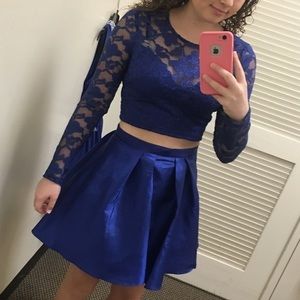 Long Sleeve Short Prom Dress